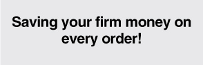 Saving your firm money on every order!